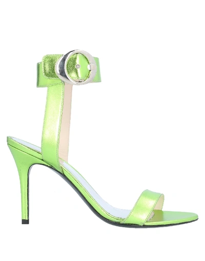 Shop Aperlai Sandals In Light Green
