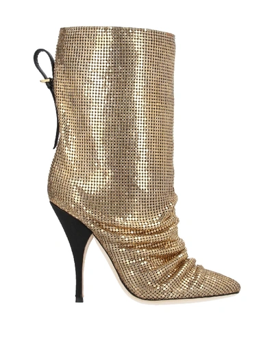 Shop Marco De Vincenzo Ankle Boots In Gold