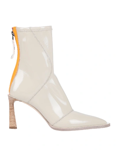 Shop Fendi Ankle Boots In Light Grey