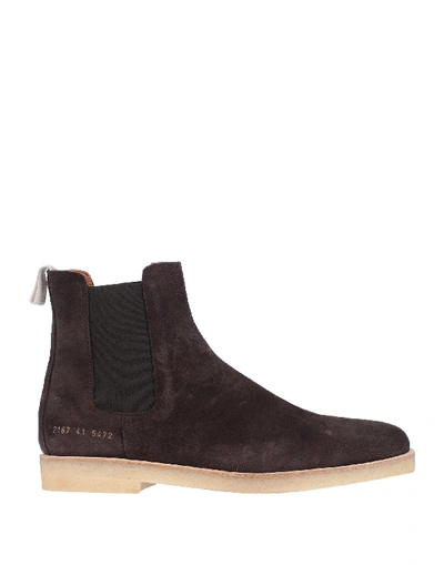 Shop Common Projects Boots In Dark Brown