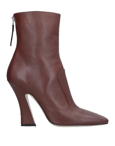 Shop Fendi Ankle Boot In Brown