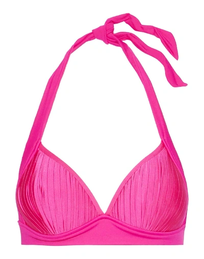 Shop Seafolly Bikini Tops In Fuchsia