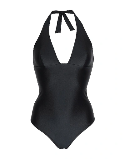 Shop 8 By Yoox Woman One-piece Swimsuit Black Size Xs Recycled Polyamide, Elastane