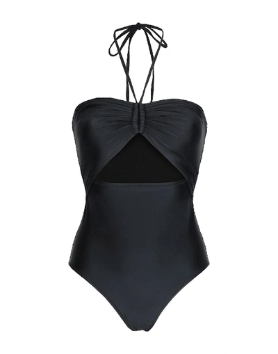 Shop 8 By Yoox Woman One-piece Swimsuit Black Size Xl Recycled Polyamide, Elastane