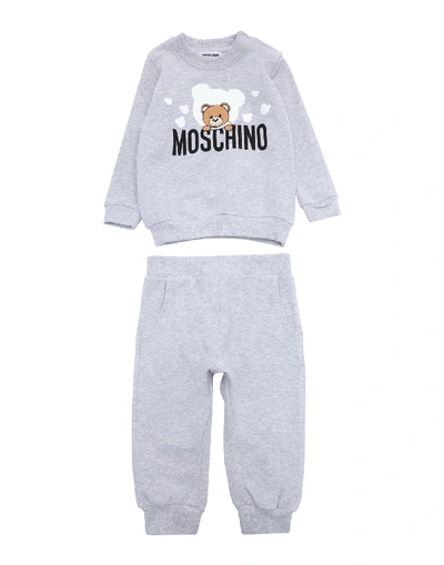 Shop Moschino Baby Sweatsuits In Light Grey