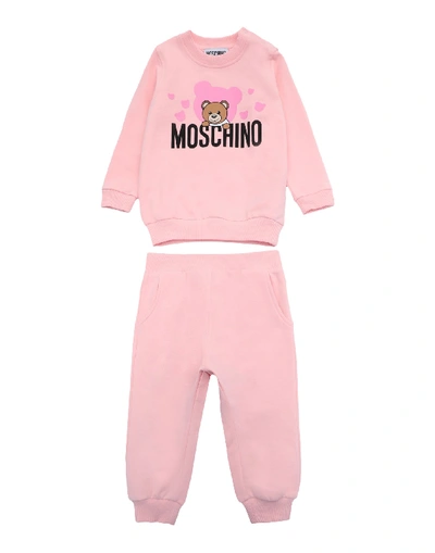 Shop Moschino Baby Sweatsuits In Pink