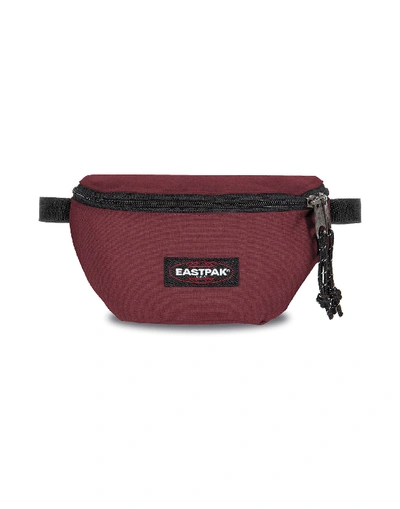 Shop Eastpak Springer Metallic Pearl Belt Bag Burgundy Size - Polyester In Red
