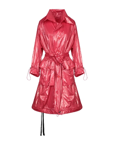 Shop Ben Taverniti Unravel Project Woman Overcoat & Trench Coat Red Size 4 Polyamide