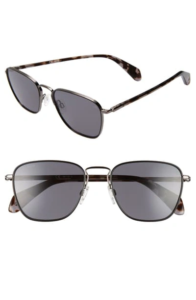 Shop Rag & Bone 54mm Polarized Navigator Sunglasses In Black Dark Ruthenium