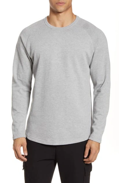 Shop Acyclic Slim Fit French Terry Long Sleeve T-shirt In Light Grey