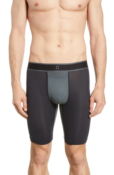 Shop Tommy John Air Colorblock Boxer Briefs In Black/ Turbulence