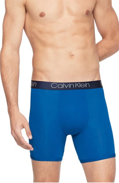 Shop Calvin Klein Ultrasoft Stretch Modal Boxer Briefs In Crater Lake