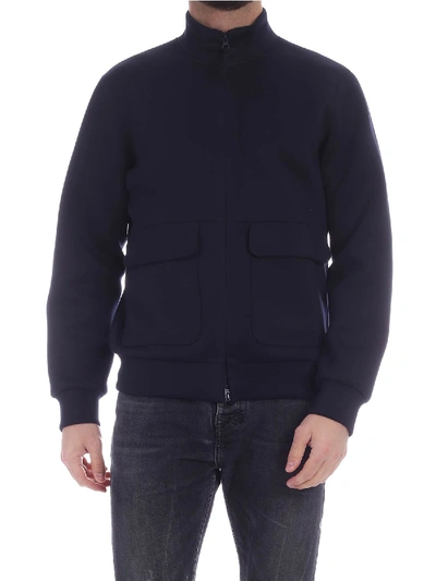 Shop Aspesi Front Pockets Sweatshirt In Blue