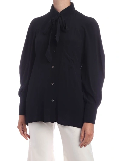 Shop Department 5 Loose Fit Lady Crepe Shirt In Black