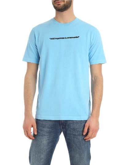 Shop Diesel Just-neon T-shirt In Light Blue