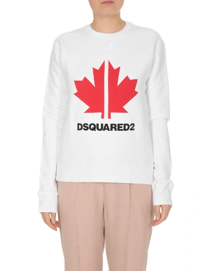 Shop Dsquared2 Maple Sweatshirt In White