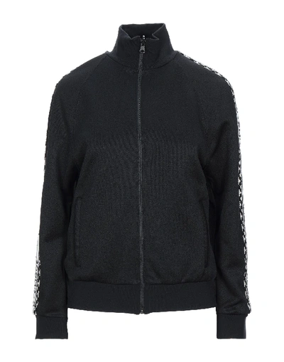 Shop C-clique Woman Sweatshirt Black Size Xs Polyester, Cotton, Elastane, Polyamide, Metallic Fiber