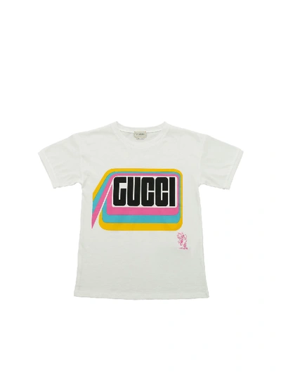 Shop Gucci Print T-shirt In White