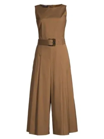 Shop Lafayette 148 Arthur Belted Jumpsuit In Acorn