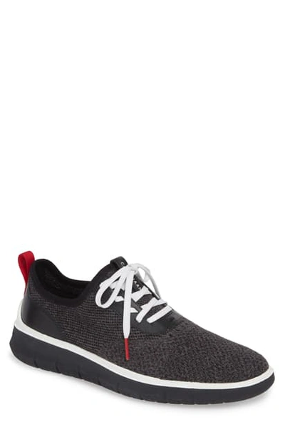 Shop Cole Haan Generation Zerogrand Stitchlite Sneaker In Black/ Gray/ Barbados