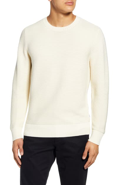 Nn07 Ed Donegal 6342 Slim Fit Crewneck Wool Blend Sweater In Off White Modesens