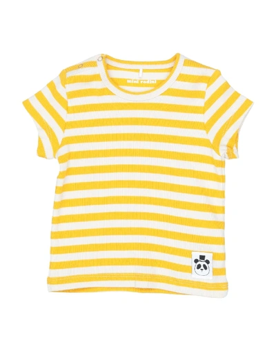 Mini Rodini T-shirts In Yellow