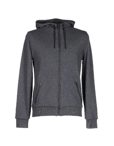 Shop Gucci Hooded Sweatshirt In Steel Grey