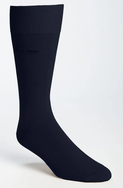 Shop Calvin Klein 'giza' Socks In Navy