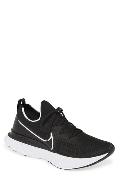 Shop Nike React Infinity Run Flyknit Running Shoe In Black/ White/ Dark Grey