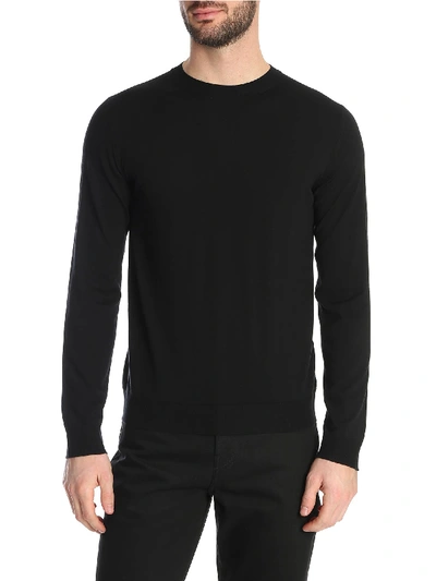 Shop Valentino Crew-neck Pullover In Black With Stud Detail