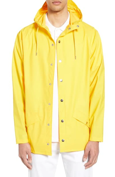 Shop Rains Lightweight Hooded Rain Jacket In Yellow
