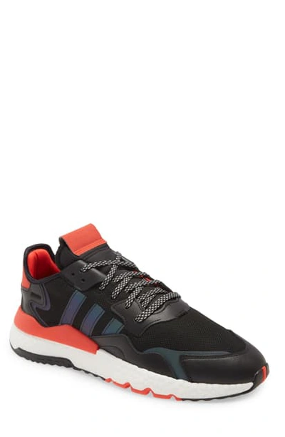 Shop Adidas Originals Nite Jogger Sneaker In Black/ White/ Red S18