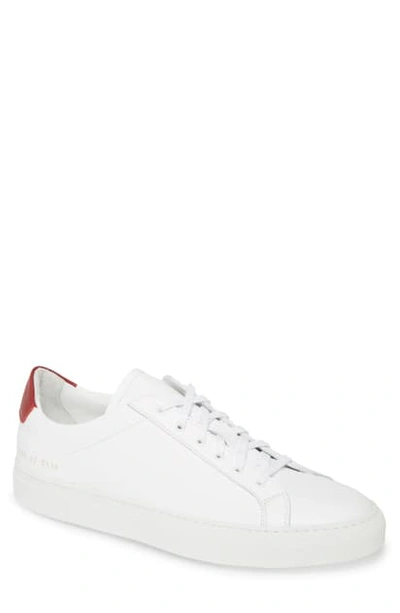 Shop Common Projects Retro Low Top Sneaker In White/ Red/ White