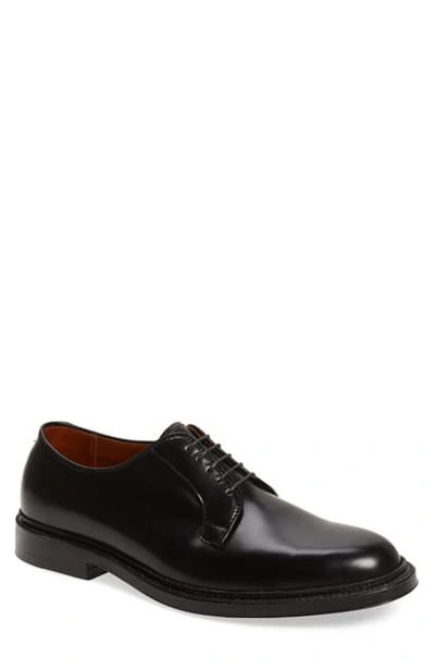 Shop Alden Shoe Company Plain Toe Blucher Derby In Black