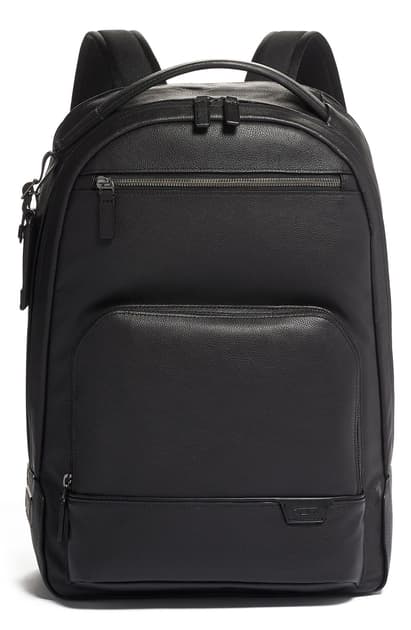 tumi leather backpack sale