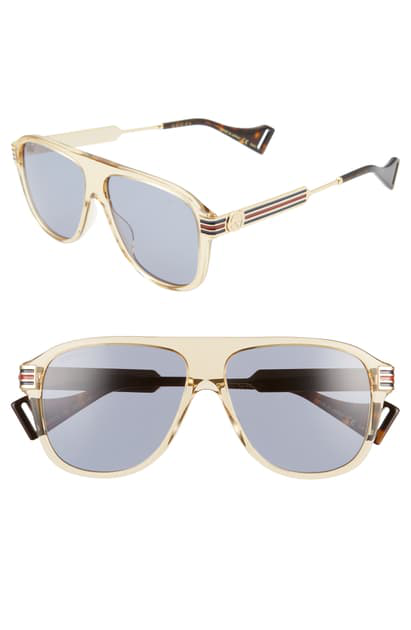 gucci aviator 57mm sunglasses