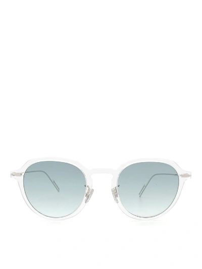 Shop Dior Disappear 1 Round Sunglasses In Transparent