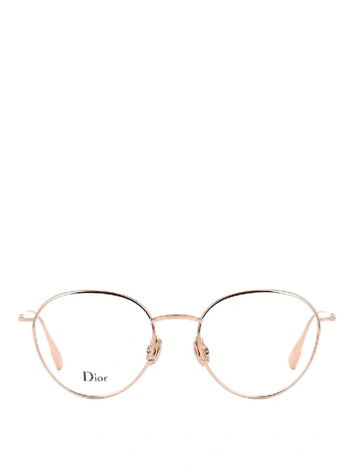 Shop Dior Stellaireo2 Rose Gold Tone Eyeglasses