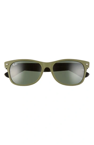Shop Ray Ban 'new Wayfarer' 55mm Sunglasses In Military Green/ Green