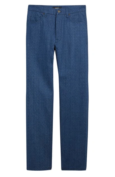 Shop Fendi Laser Wash Straight Leg Jeans In Dark Blue