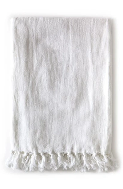 Shop Pom Pom At Home Montauk Big Throw Blanket In White