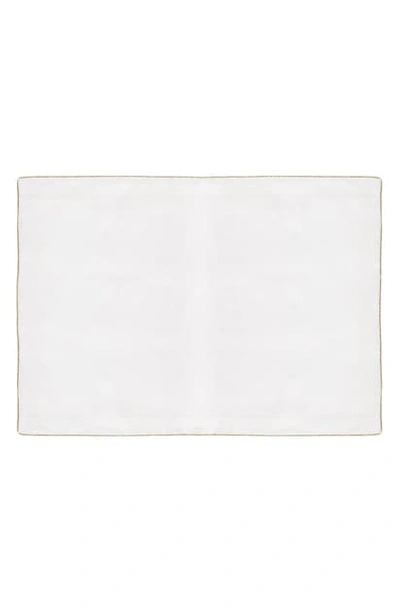 Shop Michael Aram Set Of 2 Beaded Linen Placemats In White