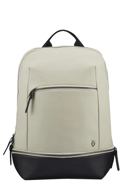 Shop Vessel Signature 2.0 Faux Leather Backpack In Stone/ Black