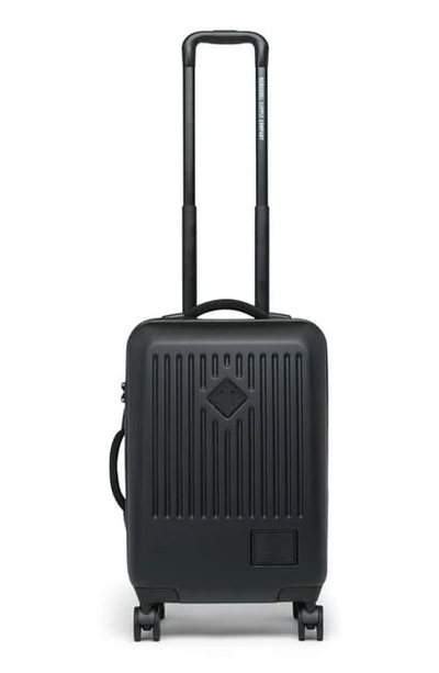 Shop Herschel Supply Co Small Trade 23-inch Rolling Suitcase In Black