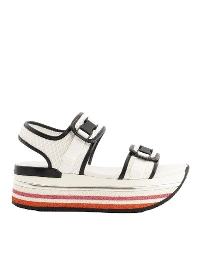 Shop Hogan Maxi H222 Sandals In White