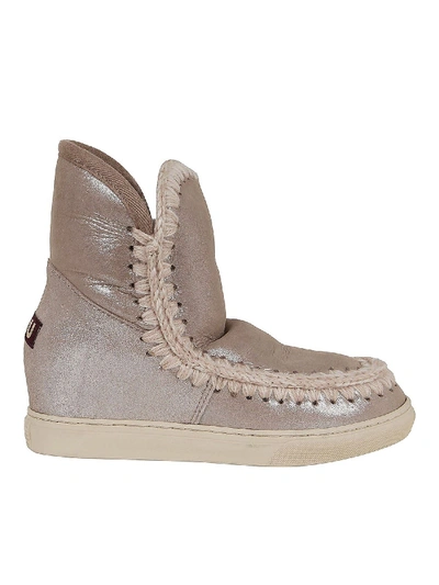 Shop Mou Eskimo Ankle Boots In Grey