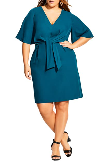 city chic teal dress