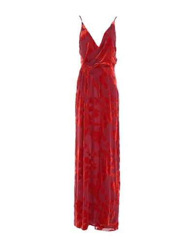 Shop Galvan London Woman Maxi Dress Red Size 10 Viscose, Silk