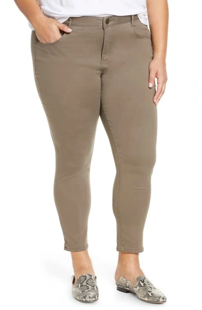 Shop Wit & Wisdom Ab-solution High Waist Ankle Skinny Pants In Brindle Olive
