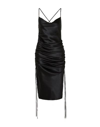 Shop Galvan London Woman Midi Dress Black Size 12 Silk